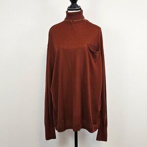 Quira Boyfriend Turtleneck in Burnt Henna